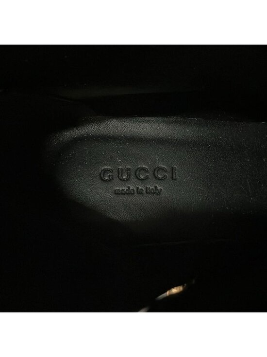 Gucci Shiny Calfskin Michelangelo Slim Horsebit Riding Boots  Gucci Long Boots 36 Black Logo Leather
